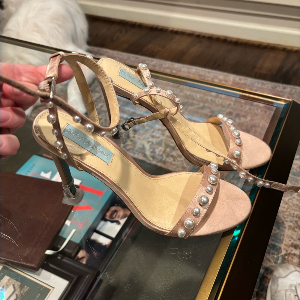Betsy Johnson pearl heels.